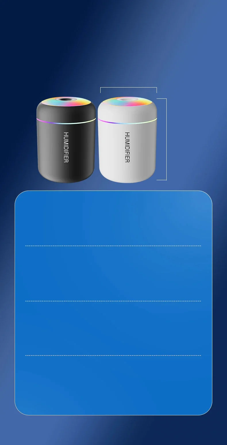 Mini nawilżacz powietrza USB elektryczny 180 ml dyfuzor zapachowy oczyszczacz olejków eterycznych generator mgiełki aromaterapeutycznej oświetlenie do samochodu, domu, sypialni